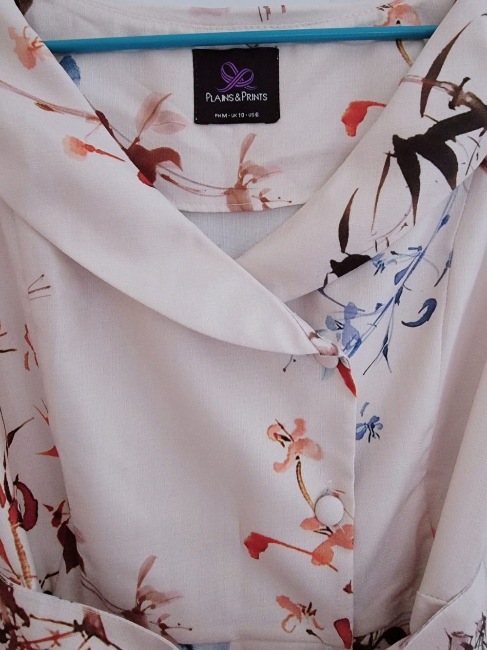 Floral Fit-and-Flare Midi Dress in Blush And cream - Picture 4 of 4